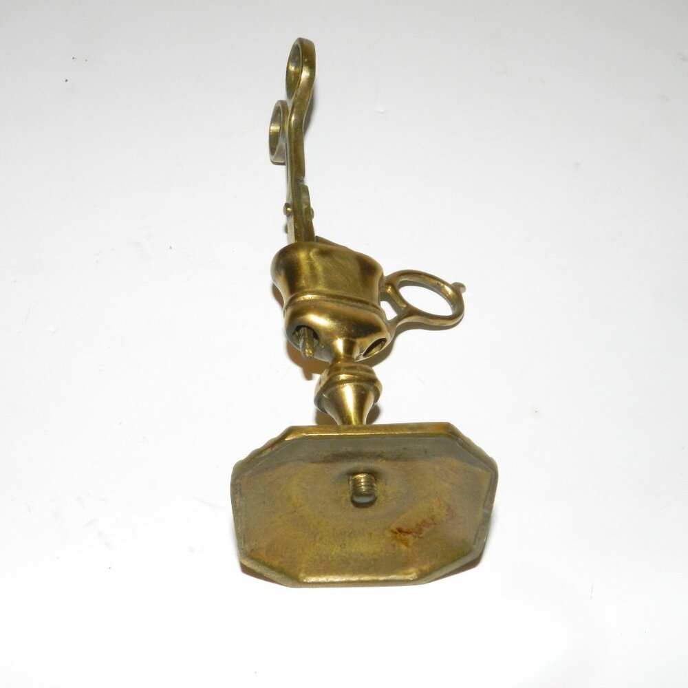 VTG Antique Solid Brass Candle Wick Snuffer With Stand Approx. 7.5 Tall - Picture 4 of 10